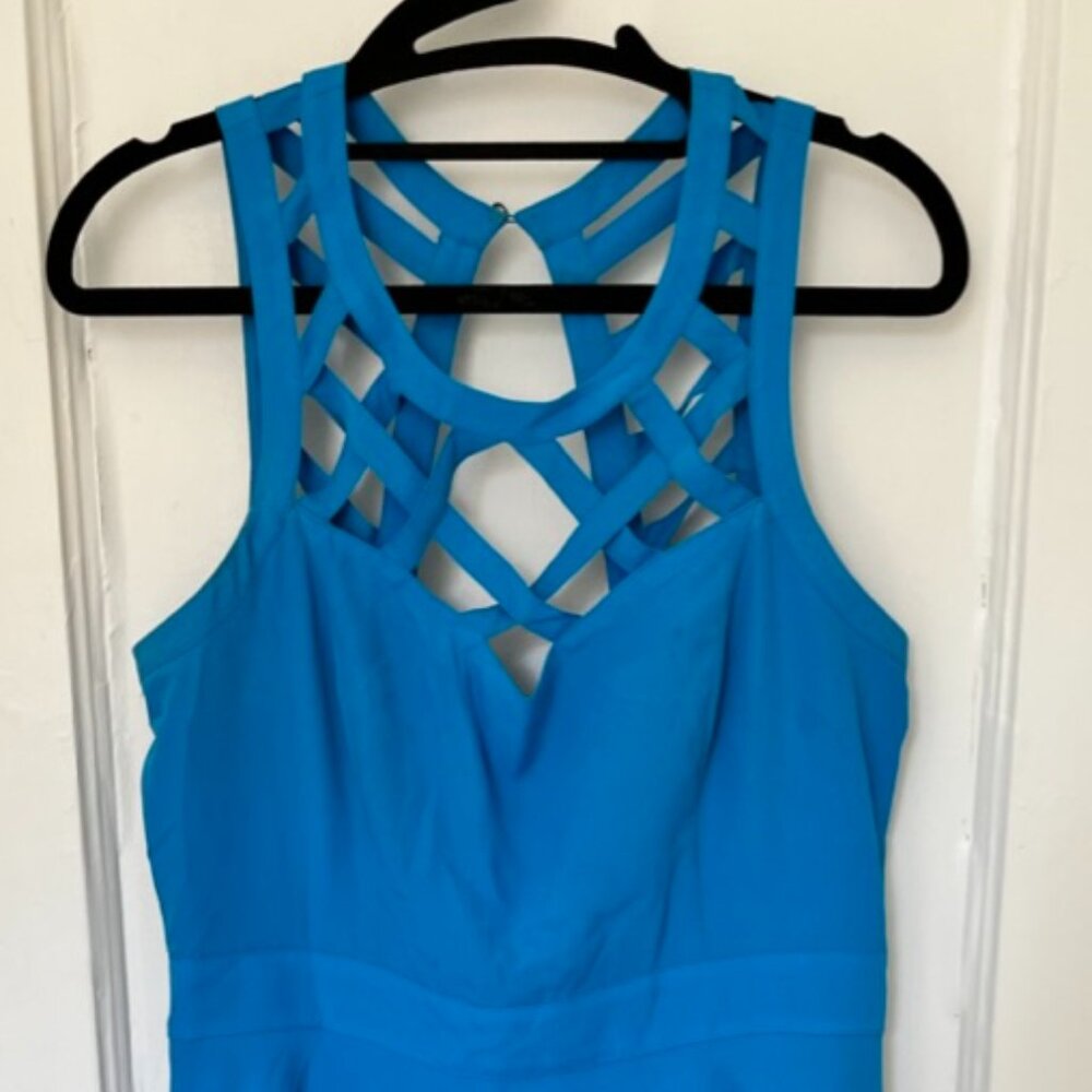 Guess Dress Blue Caged Strap Party Dress - Size 10
